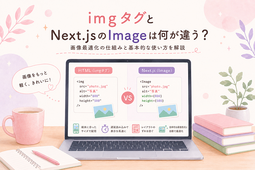 imgタグとNext.jsのImageは何が違う？画像最適化の仕組みと基本的な使い方をやさしく解説