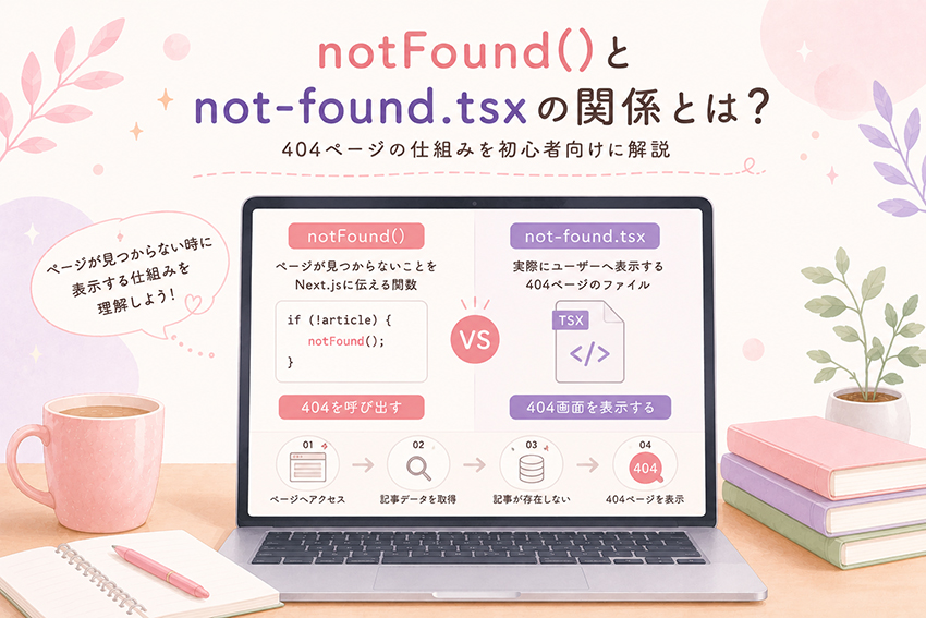 notFound()とnot-found.tsxの関係とは？404ページの仕組みを初心者向けにやさしく解説